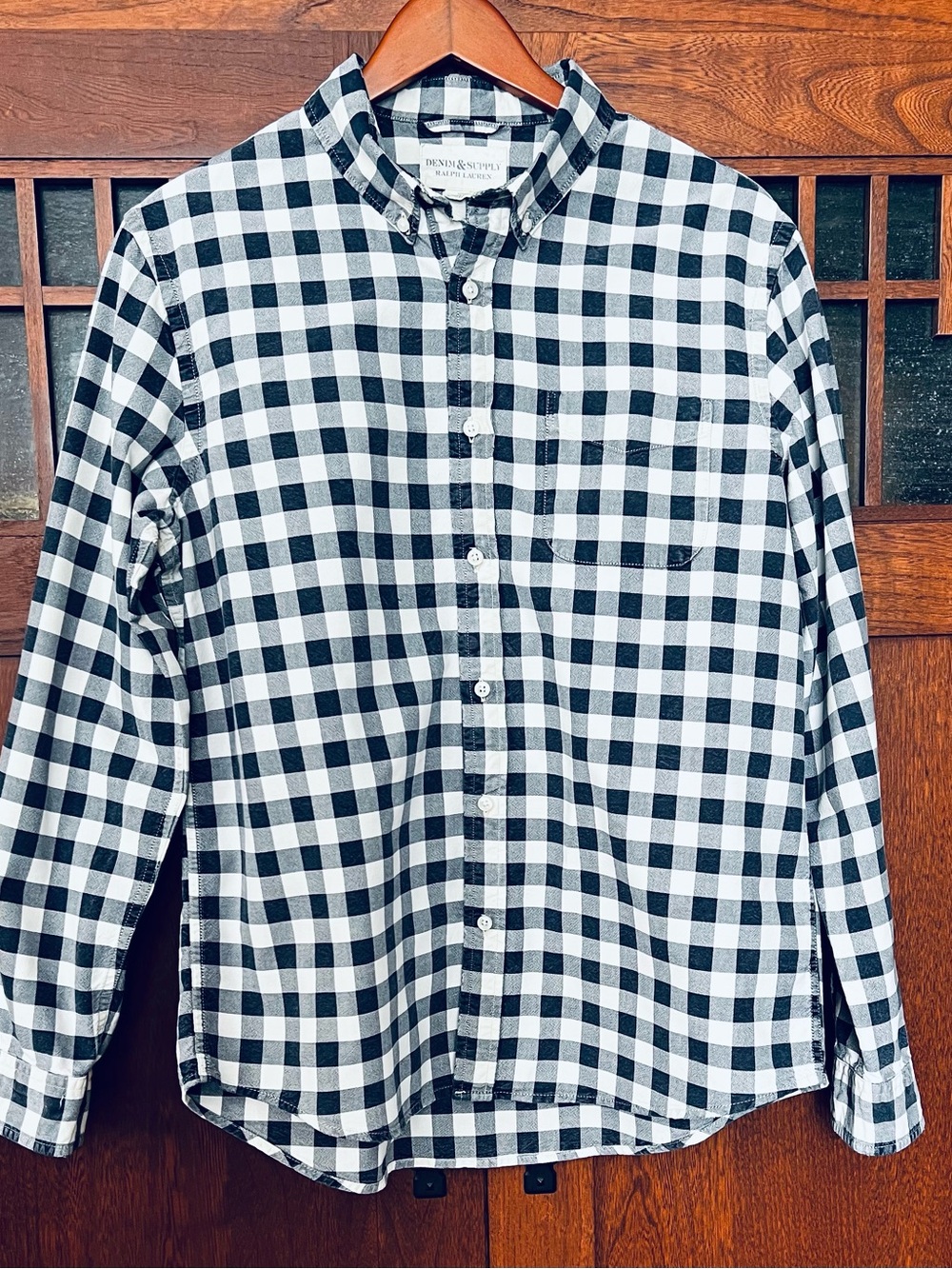 DENIM & SUPPLY (Ralph Lauren) Blue/White Check Button-Down Shirt